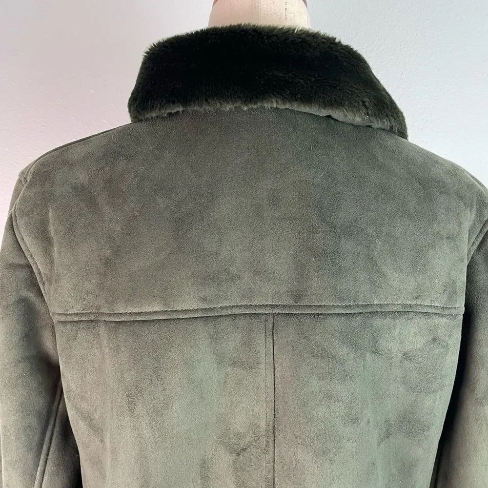 Gallery Women's Green Toggle Coat Size M EUC